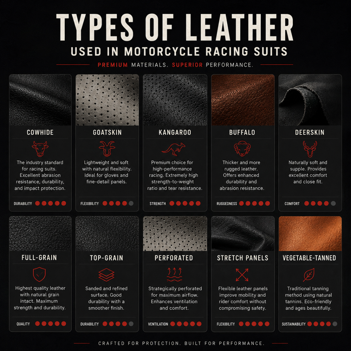 Choosing the Right Leather for Your Motorcycle Racing Suit